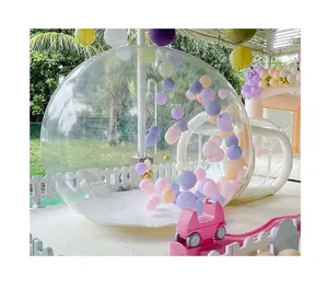 Ballons de fête pour enfants Maison d'amusement Dôme Igloo en cristal gonflable transparent Salle à bulles Ballon gonflable transparent Maison à bulles