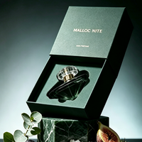 Nouveau design, magnifique flacon de parfum 70 ml, personnalisé, imprimé sur mesure, esthétique, flacons de parfum vides de luxe avec couvercle doré
