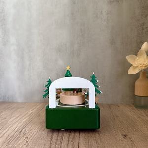Caja de música de cuerda de madera para niños siempre brillante, camión, árbol de Navidad con canción para regalos de vacaciones, venta al por mayor, cumpleaños, Navidad - Product Image 4