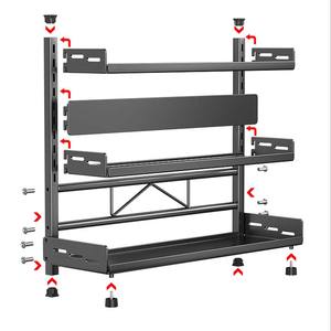 Estante de almacenamiento multifuncional de cocina ajustable de 3 capas, organizador de herramientas para cuchillos, estante de almacenamiento de especias desmontable - Product Image 2