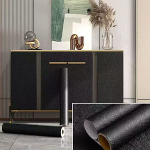 Papier peint auto-adhésif noir mat ORON DECO, décoration murale, panneaux muraux 3D, design d'intérieur, panneau de plafond en PVC, rouleaux de papier peint - Product Image 3