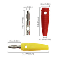 Prise banane 4 mm avec gaine en caoutchouc souple, sans soudure, type lanterne, haute élasticité, pour sonde multimètre