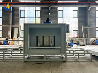 Ligne de production de peinture en poudre manuelle et automatique sur mesure, haute efficacité, avec four de séchage et cabines de pulvérisation, pour alliages de voitures, à économie d'énergie