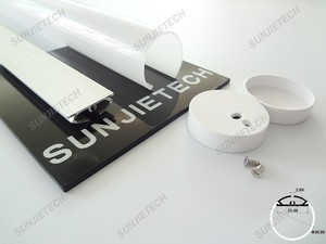 ระงับความกว้าง30มม. อลูมิเนียมโปรไฟล์นำแถบแสงฝาครอบพลาสติก - Product Image 3