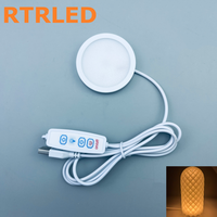 Kit d'éclairage pour modèle imprimé en 3D, petite lampe LED ronde alimentée par USB pour figurines DIY, artisanat et décoration créative