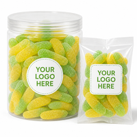 Sugar Coated Banana Shape Starch Gummy Candy Natural Color Fruit Flavor Soft Chewy Banana Starch Gummy for Kids Wholesale