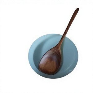 Reusable Natural <b>Wooden</b> Cooking <b>Spoons</b> <b>Set</b> of 2 Kitchen Tools for Stirring Mixing Serving Food Preparation - Product Image 2