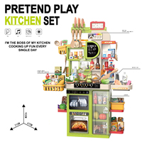 Lot de 96 jouets de cuisine en plastique pour enfants, avec fonctions de pulvérisation, lumières et sons, pour jeu d'imitation