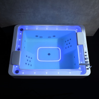 Baignoire Spa Moderne en Acrylique avec Jets Massants, Éclairage LED, Hydrothérapie, Économe en Énergie, Bain à Remous Intérieur pour Villa