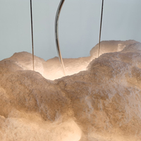 Lampe suspendue DAQIU Nordic Modern Clouds, design créatif, en coton et soie, pour chambre à coucher, idéale pour l'intérieur.
