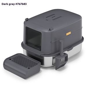 20L Plástico Interior Pet Toilet High-Edge Desodorizante Resistente à Corrosão Fácil Limpo Fechado Aço Inoxidável Caixa De Lixo De Gato - Product Image 1