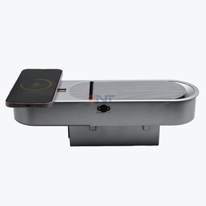 बहुक्रियाशील 3-आउटलेट एब्स ip44 डेस्कटॉप पावर सॉकेट यूएसबी ए + सी पोर्ट यूनिवर्सल वायरलेस चार्जर एम्बेडेड टेबलटॉप डिवाइस - Product Image 2