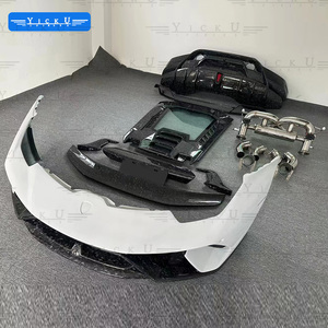 YICKU pour <span class=keywords><strong>Lamborghini</strong></span> Huracan LP580 LP610 mise à niveau vers le kit de carrosserie Performance pare-chocs de voiture capot demi-fibre de carbone systèmes de carrosserie automobile - Product Image 6