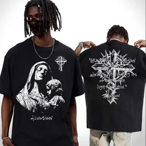 Camisetas Religiosas de Algodón de 300G para Hombre al por Mayor - Camisetas Transpirables para Fiestas de Verano, Diseño Personalizable de Alta Calidad - Product Image 1