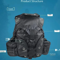 Fournisseur en gros de sacs à dos de moto imperméables de grande capacité en Oxford, avec compartiment pour ordinateur portable, design ergonomique et respirant