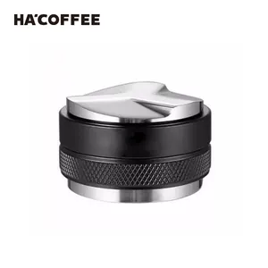 AMA 51mm 53mm 58mm özel 304 paslanmaz çelik ayarlanabilir 3 yaprak tabanı Leveler çift kafa Espresso kahve distribütör ve sabotaj