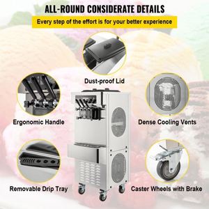 Máquina de helados de servicio suave completamente automática de larga vida útil de 2 + 1 sabores de venta directa al por mayor para tiendas - Product Image 5
