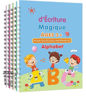 Carnet de dessin animé éducatif pour enfants-Journal de traçage de l'alphabet avec pages magiques réutilisables