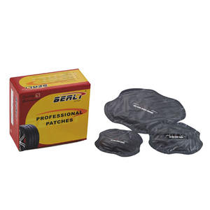 Bell right Universal Square/Round Tire <span class=keywords><strong>Repair</strong></span> Patches, schwarzer Vulkan isier gummi, Blue Poly Backing - Product Image 4