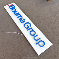 Enseigne publicitaire personnalisée en lettres acryliques 3D rétroéclairées, panneau publicitaire en lettres acryliques 3D rétroéclairées en acier inoxydable