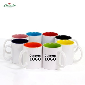 Nhà Máy Giá Biểu Tượng Tùy Chỉnh 11Oz Quà Tặng Khuyến Mãi Thăng Hoa Trống Gốm Cốc Cà Phê Bên Trong Màu Cốc Với Xử Lý - Product Image 1