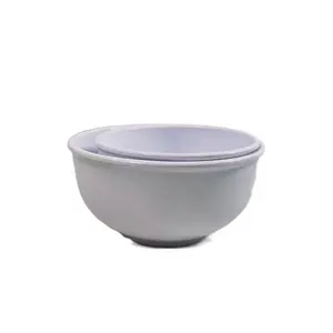 Trắng Sứ Bát trắng tròn Melamine súp bát nhà hàng đồ ăn