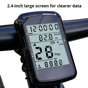 Compteur GPS sans fil étanche pour vélo, écran tachymètre et odomètre pour l'entraînement cycliste et la navigation (vente en gros) - Product Image 2
