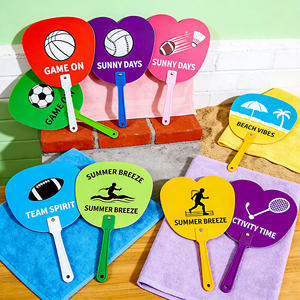 Abanicos de Mano de Plástico Personalizados. Impresión a color HD de doble cara. Regalo Promocional de Verano Ligero y Duradero. Logotipo y código QR imprimibles. - Product Image 2