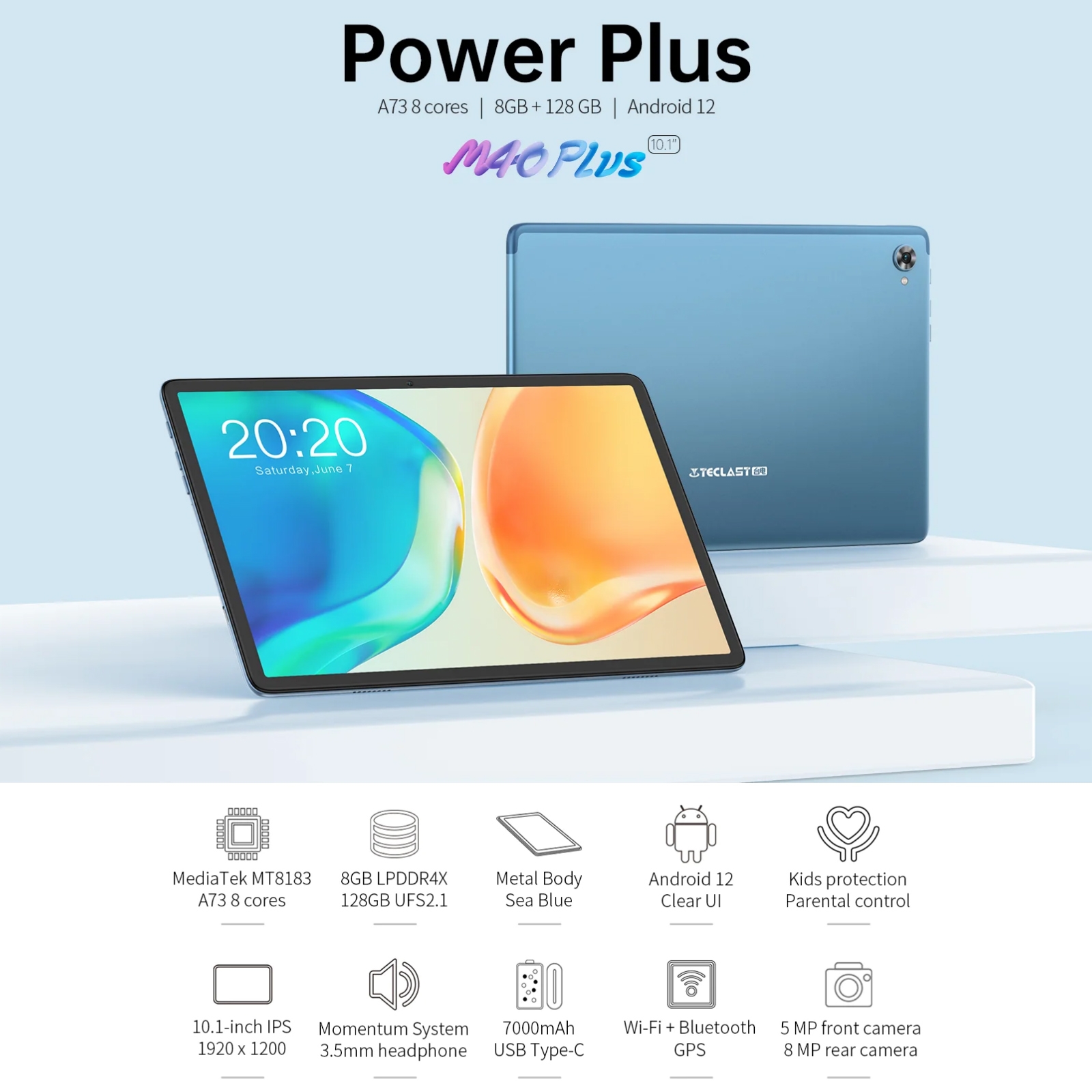 10.1 Inch Teclast M40 Plus Tablet PC - Android 12 Powerhouse