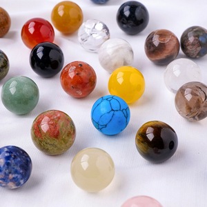 20mm senza foro pietra naturale quarzo gemme di cristallo agata pietre gemellate sfere di roccia artigianato - Product Image 6