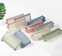 Pochette de voyage transparente en nylon écologique, mini trousse de maquillage pour femme, organisateur de rouge à lèvres, vente en gros à prix réduit