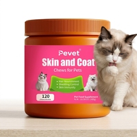Pevet Follicle Aid Soft Chews : Complément Quotidien pour Animaux Seniors, Soutien de la Croissance des Poils, Renforcement de la Peau et de l'Immunité, à base de Graines de Lin Naturelles