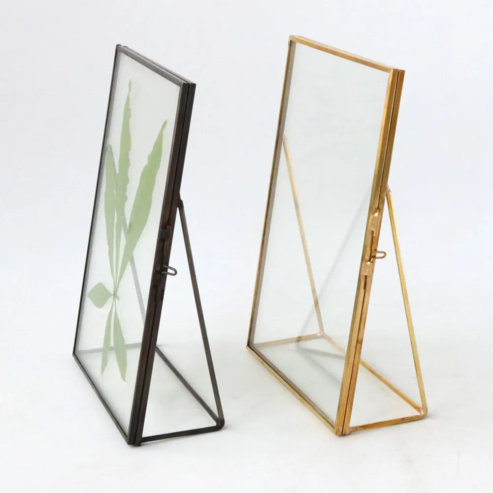 Hotsale Black Wedding Wall, Hanging Decoration Brass Gold Glass Photo Picture Frame Wholesale/