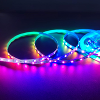 WS2815 7mm Digital RGB LED Channel Letter Led Light Strip Zigzag Fleksibel Dapat Dibengkokkan 12V 60LED/m untuk DIY Signage Light Box Dekorasi