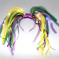 Serre-tête Mardi Gras, Accessoires de Carnaval, Serre-tête Lumineux LED, Chapeau Lumineux Nouveauté, Fournitures de Fête Mardi Gras