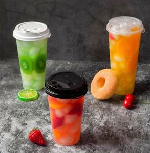 Gobelets en plastique PP pour thé aux fruits frais et boissons froides 260/360/500/600/700/1000 ml avec couvercle de qualité alimentaire et logo personnalisé - Product Image 3