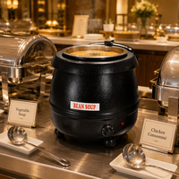Chauffe-soupe électrique commercial 10L en acier inoxydable, facile à nettoyer, économe en énergie, faible consommation, arrêt automatique, pour restaurant, hôtel, buffet
