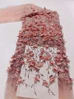 Tissu en dentelle brodée 3D de haute qualité nigériane, dentelle africaine écologique pour robes de soirée et de mariage