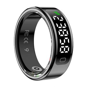 R11C(Qring) Steel Heart Rate Tracker Blood Oxygen Sleep Pedometer Smart <b>Ring</b> 1ATM Waterproof Remote Control Photo Display Screen - Product Image 4
