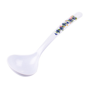 Cuillère de service en mélamine à motif floral avec long manche pour les fêtes d'adultes et l'usage domestique - Product Image 5