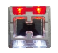 Certifié CE Ip68 goujon de route solaire en aluminium haute luminosité clignotant marqueurs de chaussée produits d'avertissement de trafic