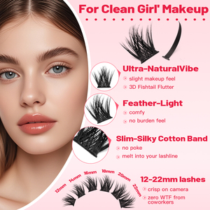 Venta al por mayor DIY <span class=keywords><strong>Cluster</strong></span> Lashes Soft Comfort DIY Segment Eyelash Spiky <span class=keywords><strong>Cluster</strong></span> Private Label Pestañas postizas individuales - Product Image 2