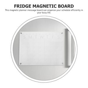 Wholesale Best Clear Custom Size Design 2 Pack Acrylic Magnetic Weekly/Monthly Photo <b>Frame</b> Calendar <b>for</b> Fridge - Product Image 5