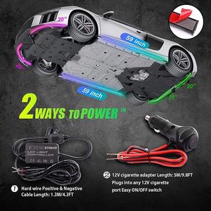 6 PCS cho Bluetooth Giấc Mơ Màu đuổi dải đèn kit không thấm nước 12V 300 <span class=keywords><strong>Led</strong></span> underbody xe đèn tất cả bên ngoài tự động chiếu sáng - Product Image 2