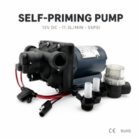 Pompe à diaphragme électrique Singflo 12V HY-304551T 3GPM 55psi personnalisable pour l'industrie agroalimentaire