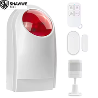 Sistem Alarm Keamanan Rumah Pintar Tuya WiFi Only SHAWWETECH SW-W40 Sensitivitas Tinggi Alexa Google