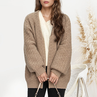100% pur cachemire hiver femmes Cardigan pull personnalisé Simple dame cachemire Cardigans