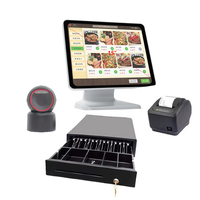 Sistema POS Todo en Uno para Restaurantes de 15 Pulgadas con Software SDK, Hardware, Caja Registradora, Terminal y Dispositivo NFC