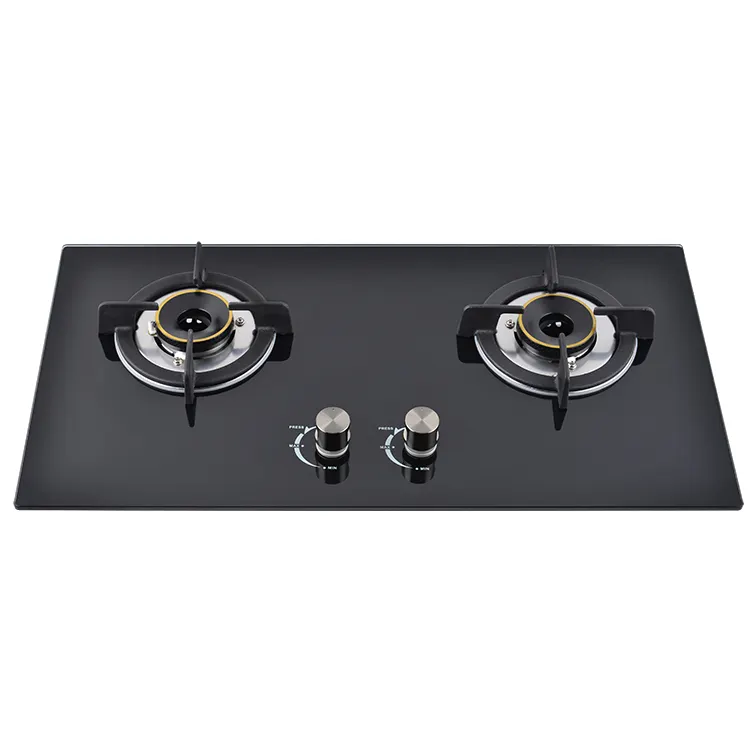 Most Popular Household 2 Burner Pure Copper Fire Cover Gas Stove