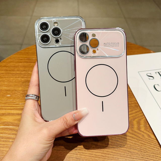 New Design Magnetic Wireless Charging Shockproof Phone Case for iPhone 17 16 15 13 12 Pro Max PC Anti-scratch Mobile Phone Cases